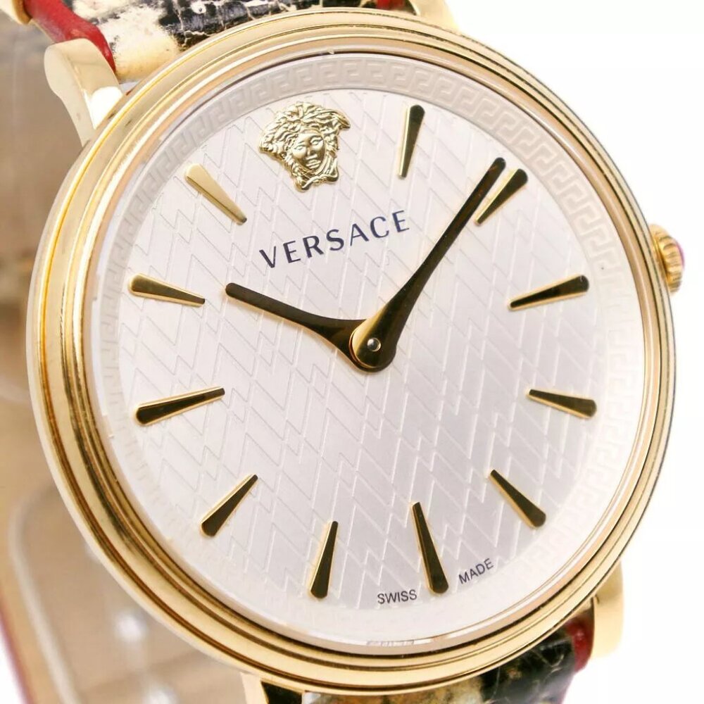 VERSACE LOVE Watches WhiteDial Stainless Steel/leather Quartz Analog displ... - Picture 3 of 12